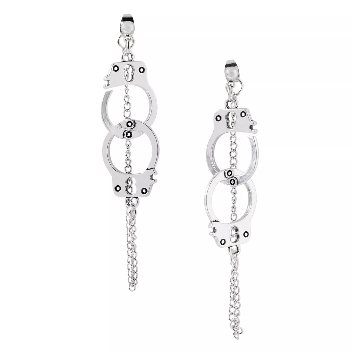 Handcuff Silver Earrings