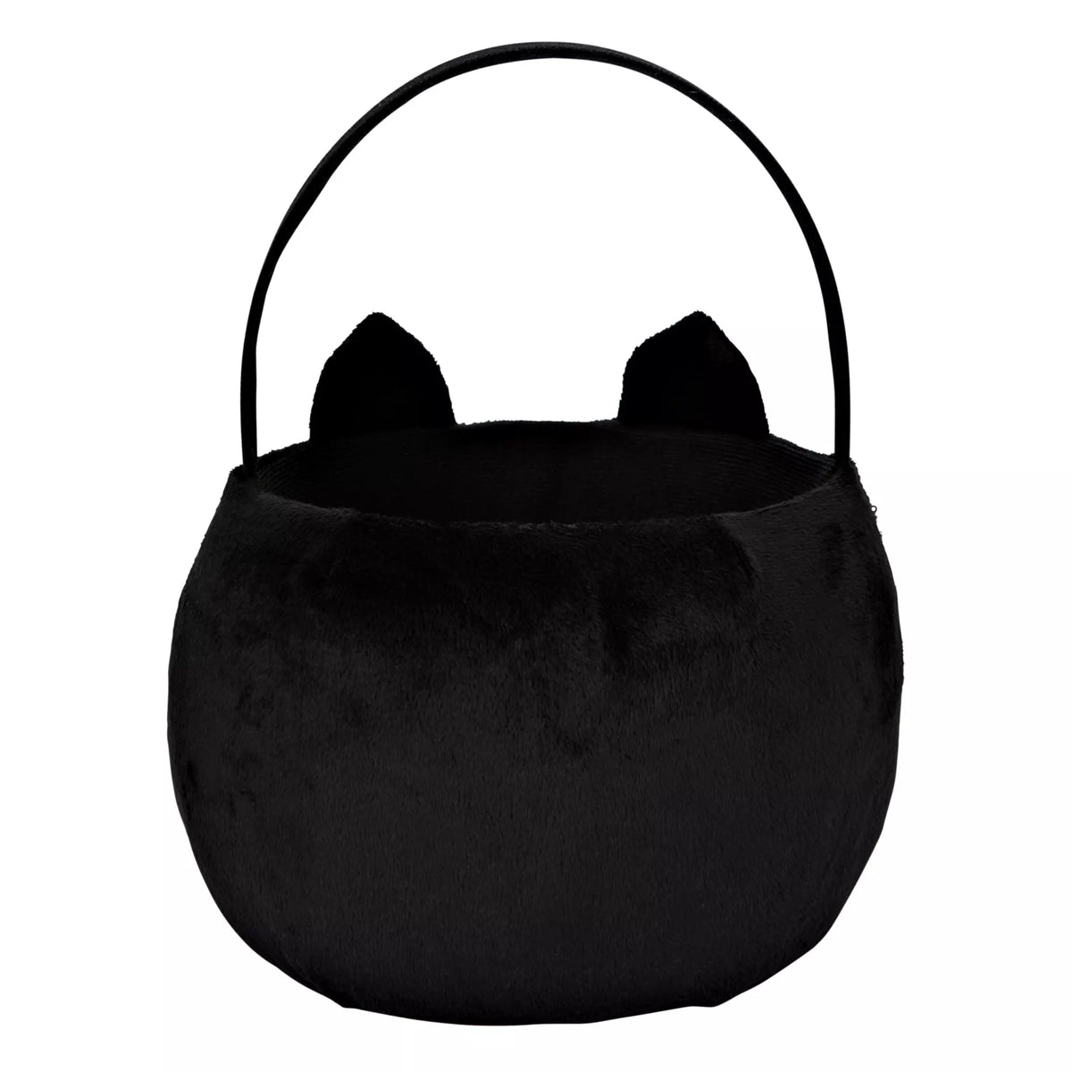 Plush Black Cat Treat Bucket