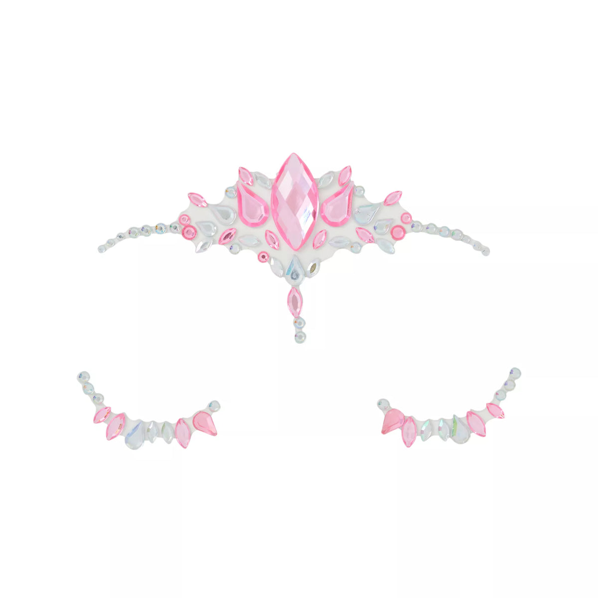 Pink and Aurora Borealis Face Gems