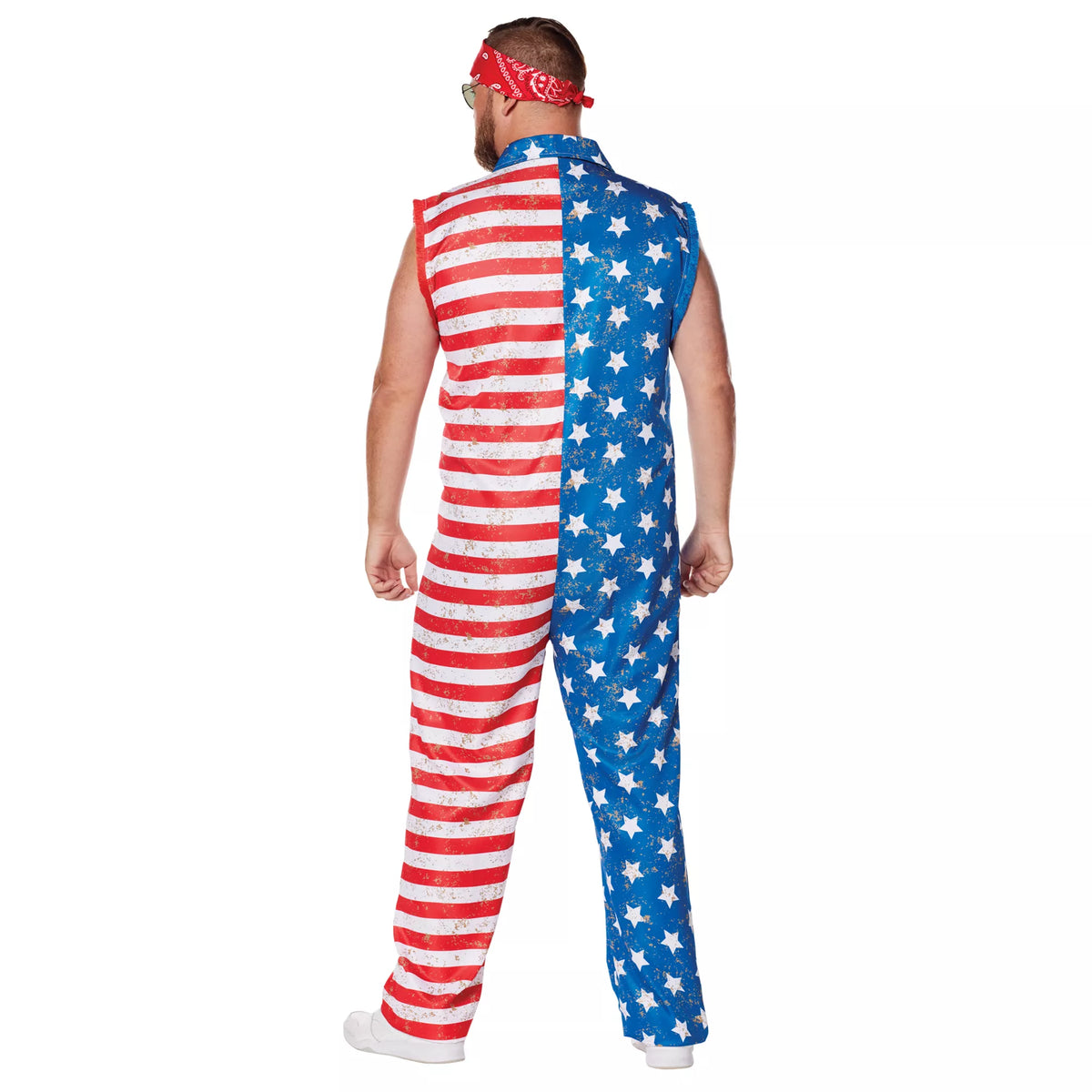 Adult Stars and Stripes Jumpsuit Costume