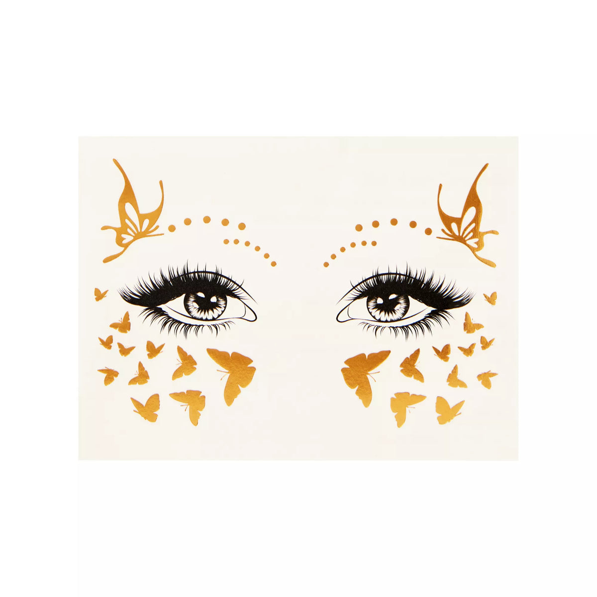 Gold Butterfly Face Decal