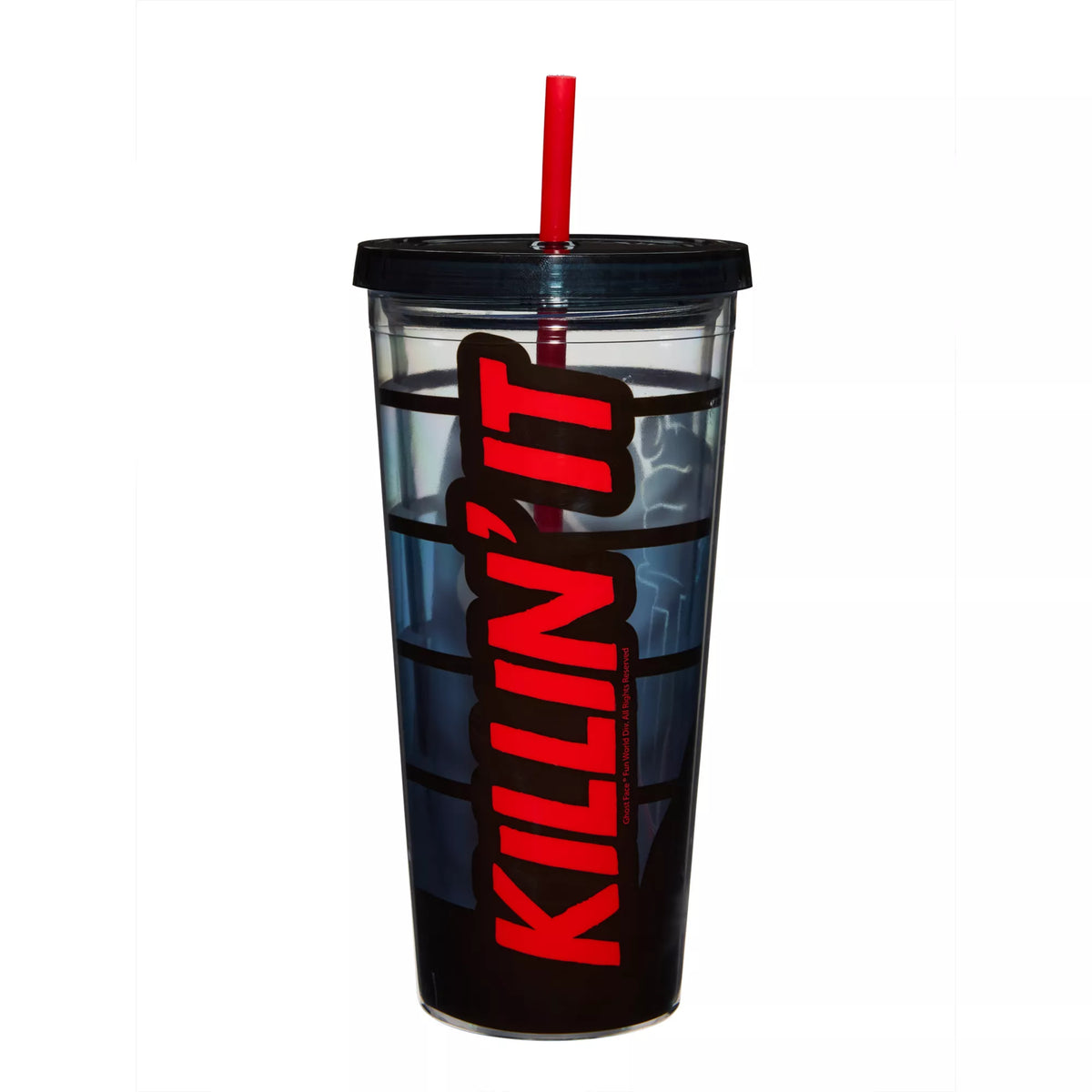 Ghost Face Cup with Straw - 20 oz.