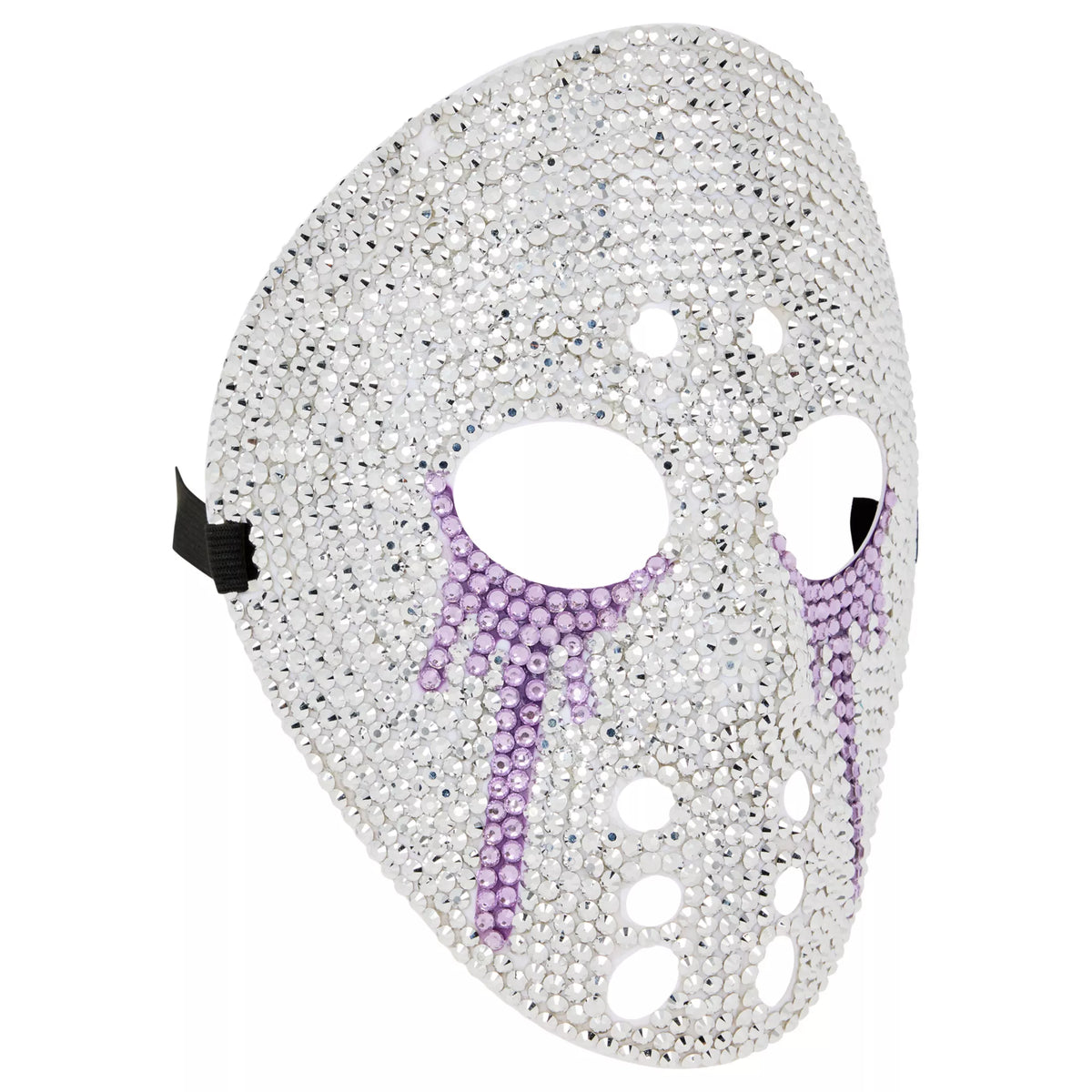 Purple Tears Bling Hockey Mask