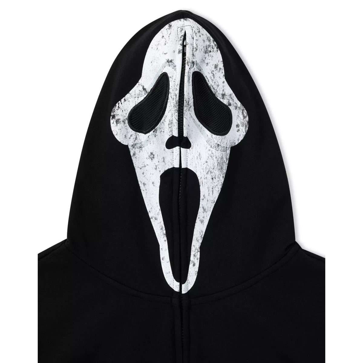 Ghost Face Zip-Up Mask Hoodie
