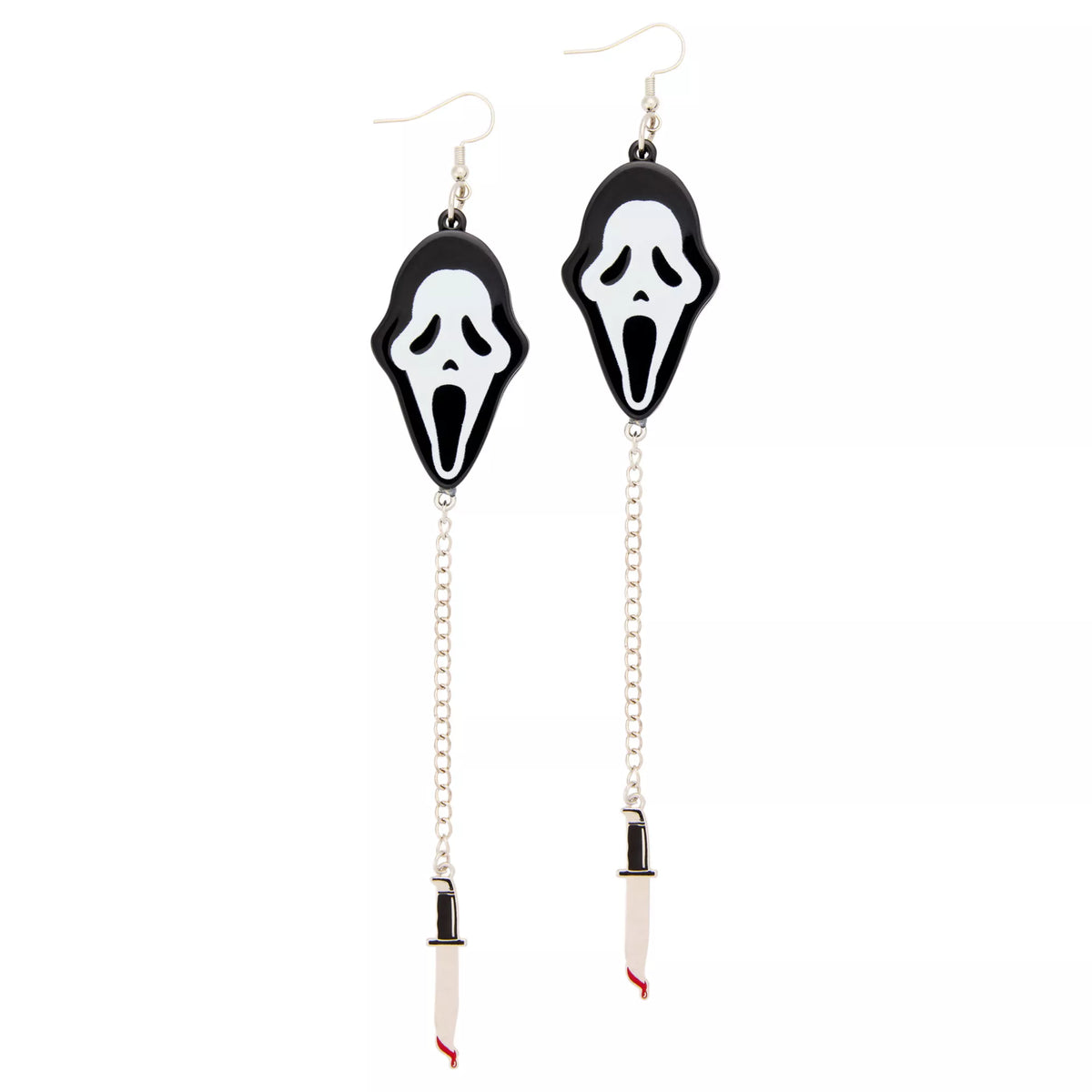Ghost Face Knife Earrings