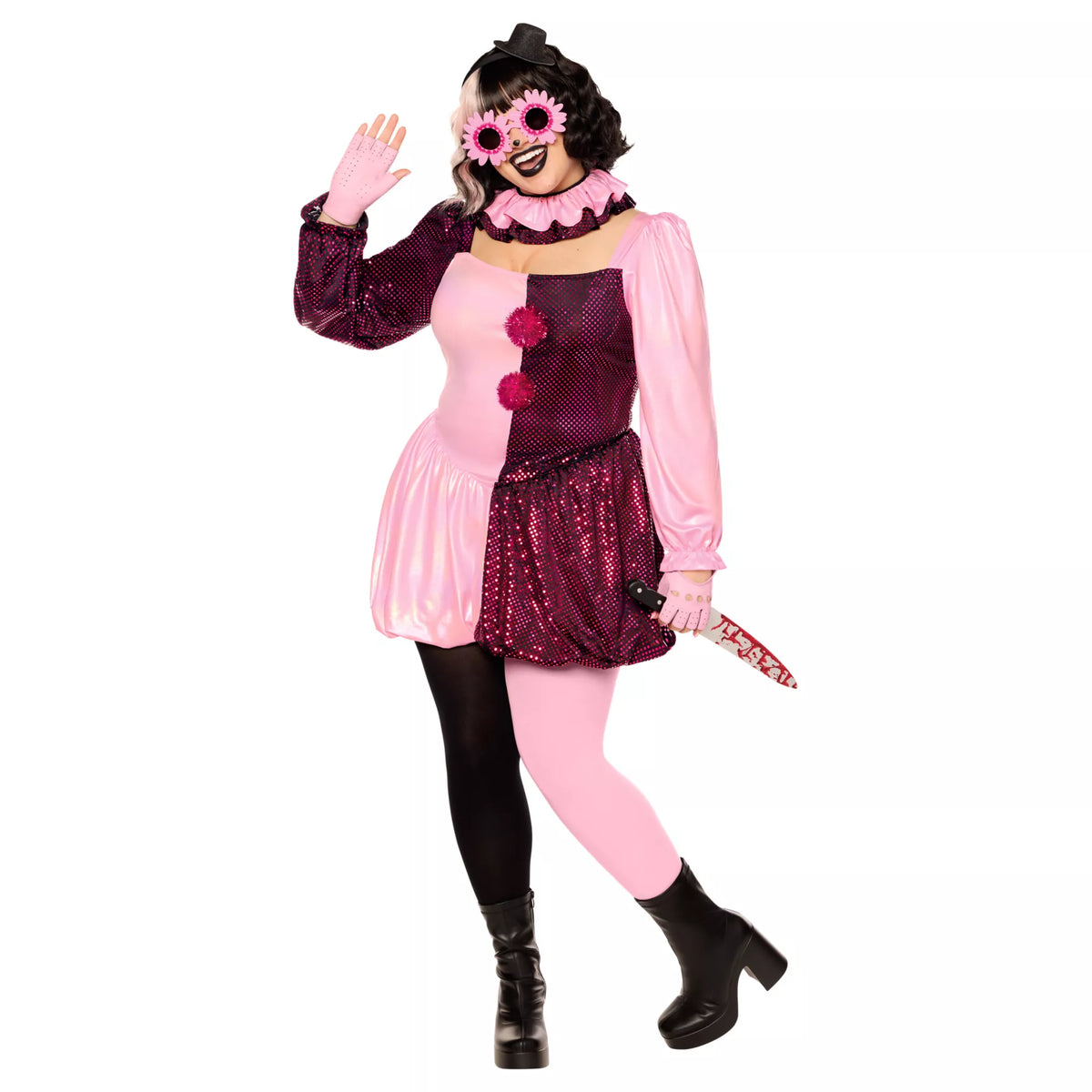 Adult Pink Art the Clown Dress Costume - Terrifier