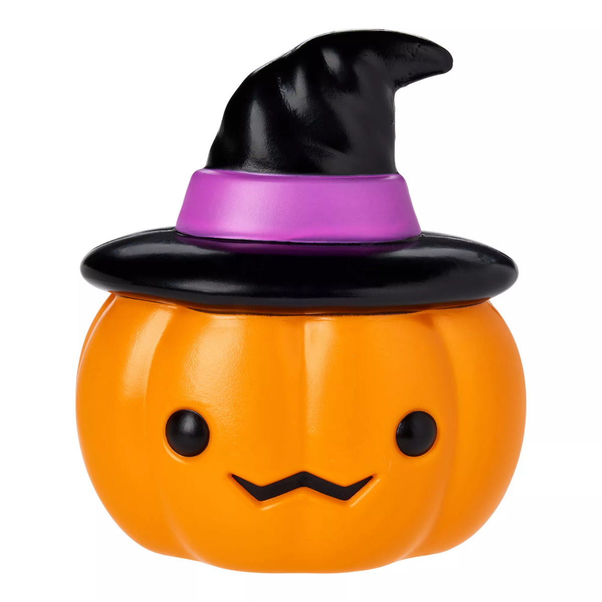6.6" Light-Up Blow Mold Witch Pumpkin