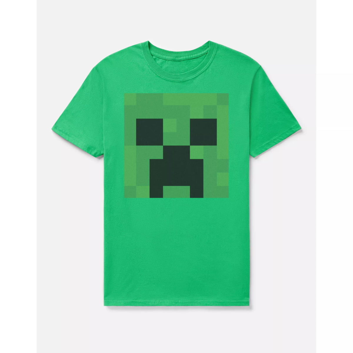 Adult Green Creeper T Shirt - Minecraft
